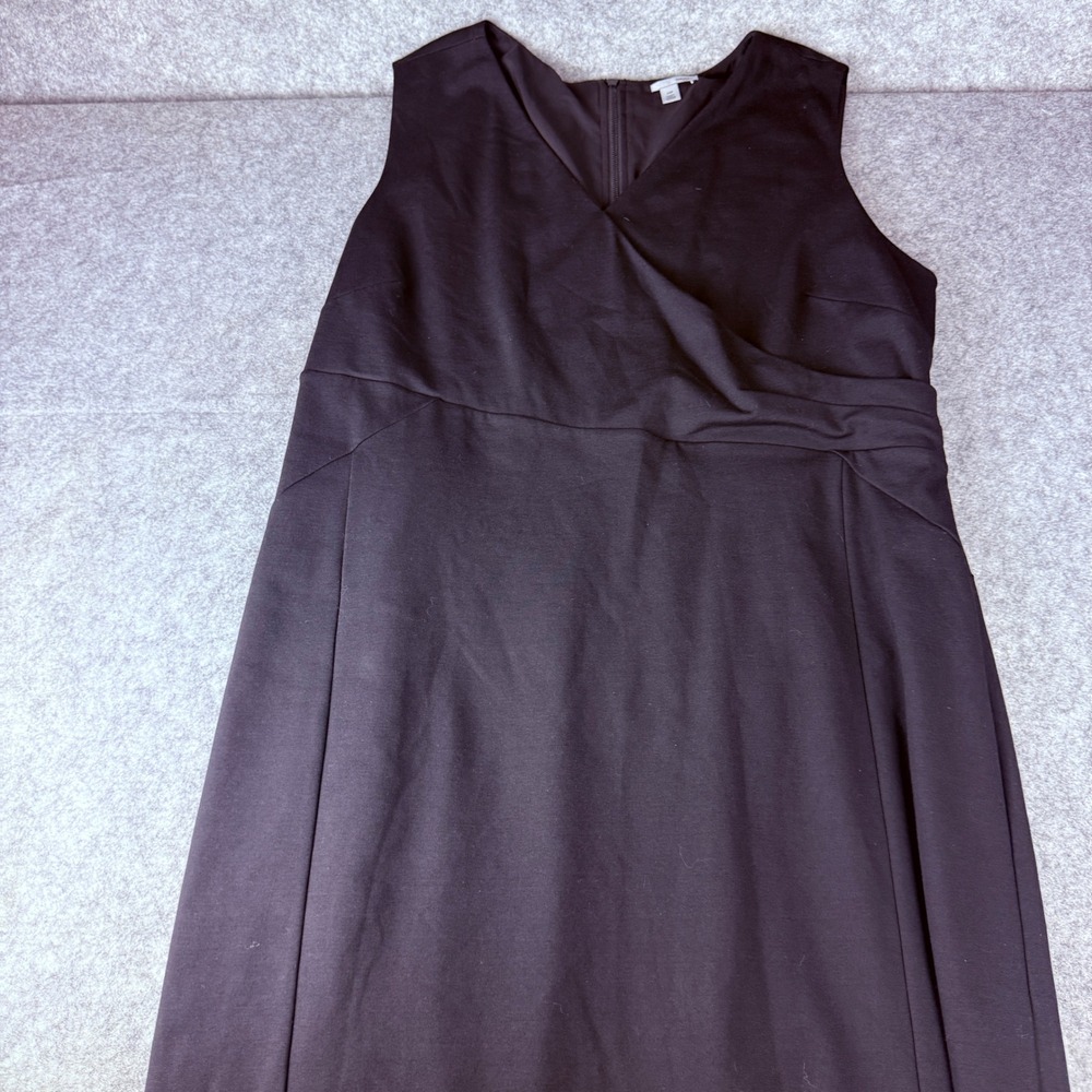 Halogen Black Surplice V-Neck Sleeveless Sheath Dress Plus Size 22W